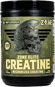 Zone Creatine Monohydrate Powder - Micronized Creatine for Men and Women, Suppot Muscle Growth, Endurance (Unflavored, 5g per Scoop, 100 Servings)