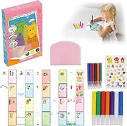 35pcs Rainbow Scratch Art, Scratch Pictures for Children, Rainbow Pointillism Scratch, Funny Scratch Painting Dot Art for Children and Adults