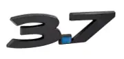 2011-2017 Ford Mustang V6 3.7L Liter Black Fender Emblem w/ Blue Dot 5.5' x 1.5'
