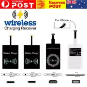 Universal Qi Wireless Charger Micro USB Type C Receiver Charging Adapter Pad