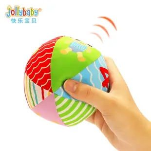 澳洲jollybaby 五彩認知球 新款手抓球 / 嬰兒球類玩具 / 搖鈴玩具 掛鈴搖鈴 商檢合格 布球 搖鈴玩具