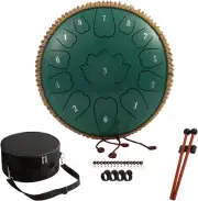 Steel Tongue Drum - 12-Inch 13-Notes Tongue Drum, D Major Outdoor Rain Drum with