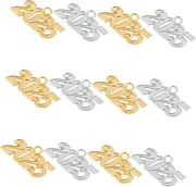 [VALICLUD] Pendant Gold Plated DIY Jewelry Charm New Years Charms Making Kit Bracelet Kit Beads for Jewellery Making Earrings Charms Y Necklace Links Zinc Alloy