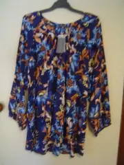 Quality Sue BNWT!! BEAUTIFUL LONG AUTOGRAPH l/sl TOP Plus size 24