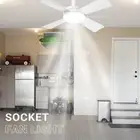 Socket Fan with Light Ceiling Fan Light 3 Adjustable Fan Speed/Brightnes Setting