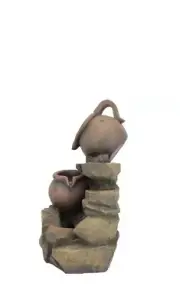Design Toscano Lataverna Cascading Urns LED Fountain W/ Pump For Easy Use