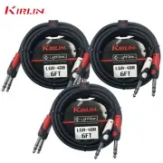 3-PACK Kirlin 6FT Light Gear Dual 1/4" TRS to Same Patch Cable LGA-408-06