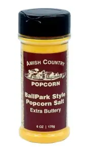 Ballpark Buttersalt Popcorn Salt 6 Oz Bottle | Old Fashioned Non-Gmo and Glut..