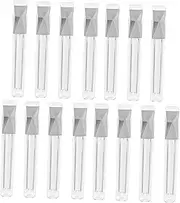 minkissy 15pcs Lipstick Tube Lip Gloss Tube Lip Plumping Lip Gloss Clear Reusable Lip Balms Lip Gloss DIY Tubes Lip Gloss Containers Lip Gloss Tubes Automatic Lip Liner Tint Silver Plastic