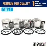 4Set Piston with ring For Isuzu 4BE1 Engine NKR NPR ELF35 Hitachi Sumitomo 105mm