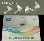 24pcs Dental Kids Anterior Crowns Pediatric Deciduous Transparent Strip crown