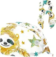 [YTYVAGT] Scrub Caps Women,Scrub Hats Suitable for Women,Colored Animal Sloth