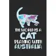 The world is a cat playing with Australia: Traveling Humor Australia Notebook 6x9 Inches 120 dotted pages for notes, drawings, formulas - Organizer wr