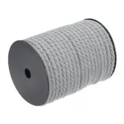 Cotton Rope 3 Strand Twisted Braided Rope White gray 8mm Dia
