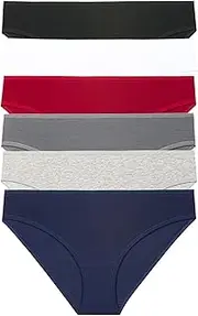 [mimosso] Women's Underwear Made of Organic Cotton, Breathable (Pack of 6), Women's Underwear Without Cutting Elastic Waistband (Size