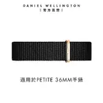 DANIEL WELLINGTON DW 錶帶 PETITE CORNWALL 16MM寂靜黑織紋錶帶-玫瑰金 DW00200227