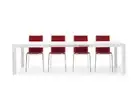 Dining Table Extensible Modern White Ash Design Hall Living Room