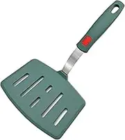 Silicone Spatula Fish Spatula Silicone Pancake Spatula,Wide Pancake Spatula,Suitable for Non Stick Pans Egg Spatula High Temperature and Heat Resistance（Green）