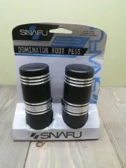 Snafu Dominator BMX Freestyle Foot Pegs 3/8 X 26T Black Silver Aluminum New