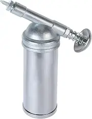 Geesatis 1Pcs Mini Grease Gun,Air Tool Grease Gun,One Handed Operation,Push-Type,Needle Nozzle,Silver