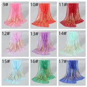 Gold Peacock Print Wrap Shawl Chiffon Long Scarves Solid Color Hijab Scarf