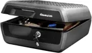 Fireproof and Waterproof Safe Box with Key Lock, Fire and Water Chest