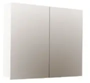 Logan 900 Mirrored Shaving Cabinet - White, Gloss Polyurethane