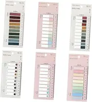 TEHAUX Bookmarks Highlight Strips Self-Adhesive Reading Strips 6 Cards/kit Portable Sentence Markers Learning Accessory Decorative Reading
