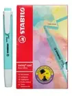 Stabilo Highlighter Pocket Clip Pastels Turquoise Color Text Markers Pack of 10