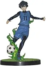 Nagi Nagisoma Figure, Isagi Yoichi‌‌ Figure, Playng Soccer Sport Suit Anime Figures PVC Character Action Model Figure Statue Decoration Ornament Gifts (Isagi)