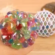 Coloured Squeeze Mesh Ball - Anti Stress Reliever Kids Adult Elastic Ball Gifts
