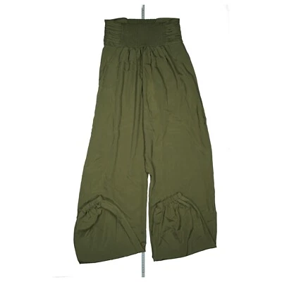 Pepe Jeans Sirah Fabric Buggy ALADDIN Trousers Harem Relax XS Elastic Band Green