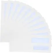 SEWACC Elegant Professional Double Window Envelopes Self Sealing Business Mailers 100pcs Security Tint