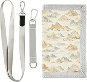 [Yoogain] Cartoon Mountain Beige fold wallets for men for womans minimalistic wallets with money clip with lanyard, cartoon Mountain beige, 1 size, Fashion