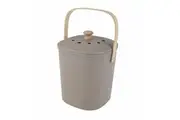 Biodegradable Bamboo Compost Bin Waste Composter Food Recycling Trash Grey 3.8L