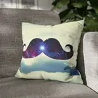 CUSHION COVER PILLOW CASE|HIPSTER COLOURFUL MOUSTACHE #27