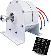 Alternator Permanent Magnet Rare Earth Turbine with Base,12000W 12V 24V 48V Low RPM Permanent Magnet Generator with DC Controller