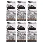 6x 12pc Studio Works Quality Charcoal Artists Deep Tone Pencils Creative Toolkit
