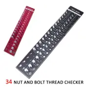 Nut and Bolt Thread Checker 34Thread Identifier Gauge Inch and Metric Screwvr
