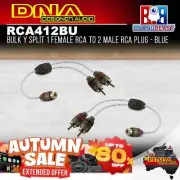 DNA RCA412BU 1 Female RCA To 2 Male RCA Y Split Pro Spec Cable - Blue