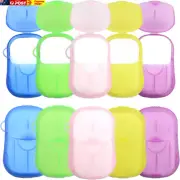 10 Boxes (500 Sheets) Portable Hand Soap Flakes, Travel Paper Soap Sheets for Ha