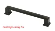 5-3/4" Roma Square Oil Rubbed Bronze Kitchen Cabinet Bar Pull Handle Hardware