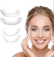 Temporary Restoration of dentures, Adjustable dentures for Men and Women, Temporary Teeth Covering Imperfect Teeth, Natural and Comfortable，Confident Smile