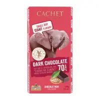 在飛比找momo購物網優惠-即期品【Cachet】凱薩70%醇黑巧克力(180G 效期2