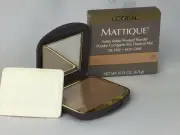 L'Oreal Mattique Softly Matte Pressed Powder DEEP BEIGE Full Size NEW .23 oz