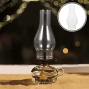 Great Excellent Simple Transparent Safe Kerosene Oil Light Chimney Oil Lamp