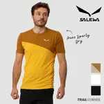 【SALEWA 義大利】PUEZ SPORTY DRY T-SHIRT 男 運動上衣｜吸濕快乾透氣排汗衣 短袖運動T恤