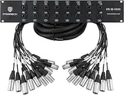 PRORECK Rack Mount TRS XLR Combo Splitter Snake Cable, Suitable for Live, Recording, Stage, Studio (5 Foot x 30 Foot - 16 Channel) PR-16-0530, 2U