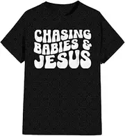 [Generic] Chasing Babies and Jesus Christian Mama T Shirt