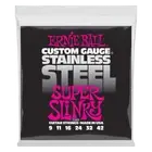 Ernie Ball Super Slinky Stainless Steel Wound Electric Guitar Strings-9-42 Gauge